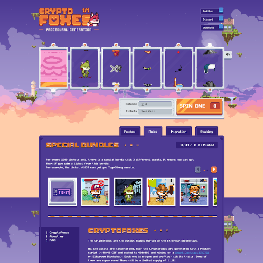 Cryptofoxes  Landing Page Design