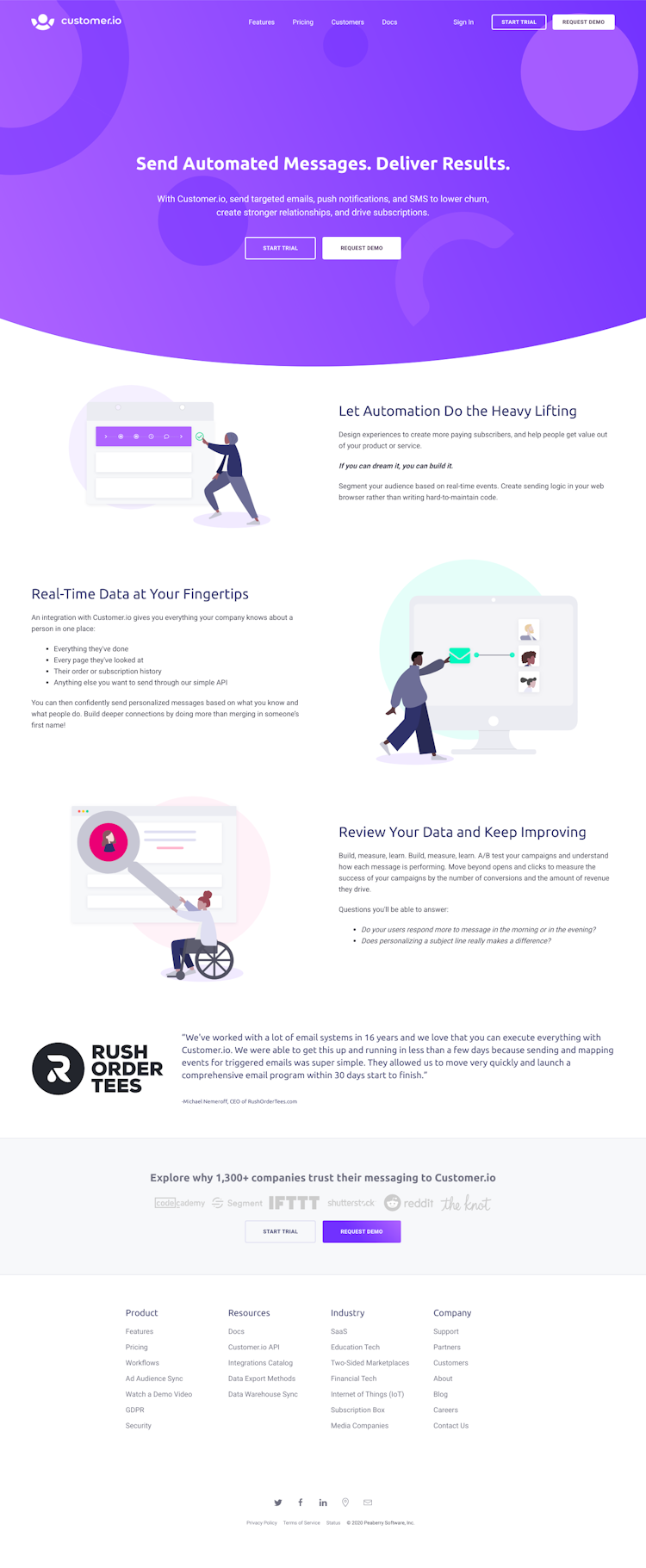 Customer  Landing Page Design
