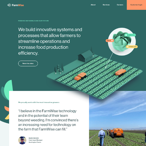 Farmwise  Landing Page Design