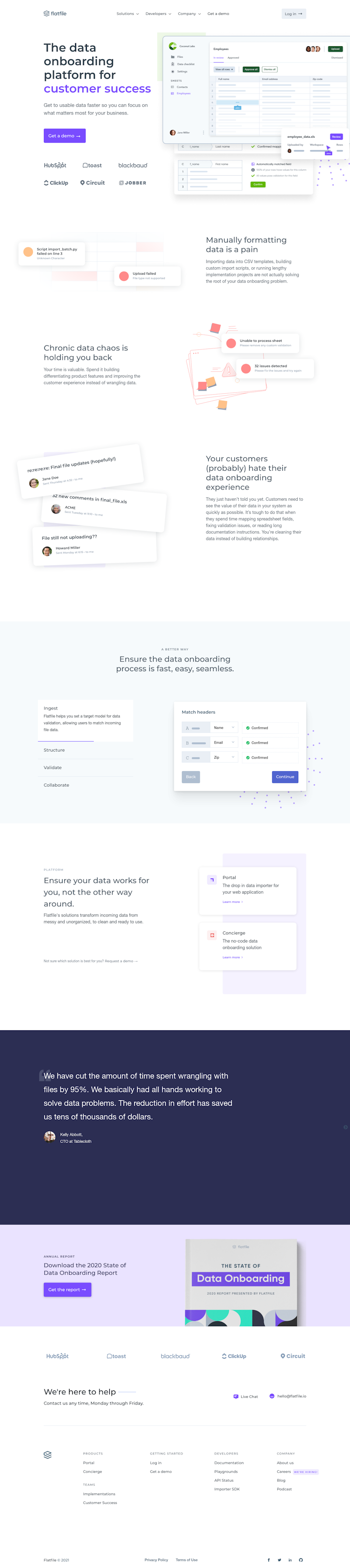 Flatfile  Landing Page Design