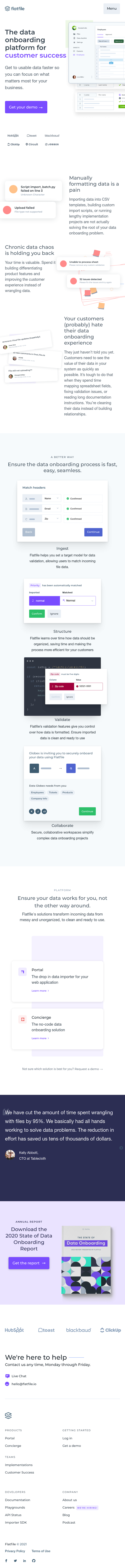 Flatfile  Landing Page Design