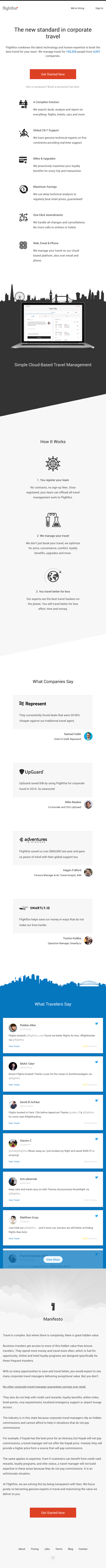 Flightfox  Landing Page Design