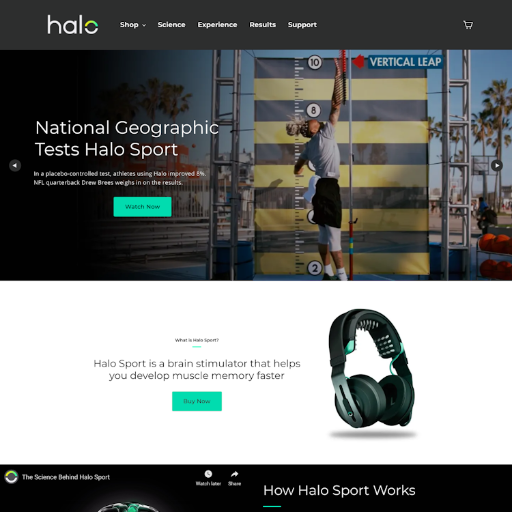 Haloneuro  Landing Page Design