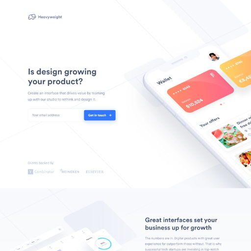 Heavyweight  Landing Page Design