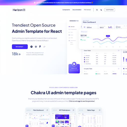 Horizon UI  Landing Page Design
