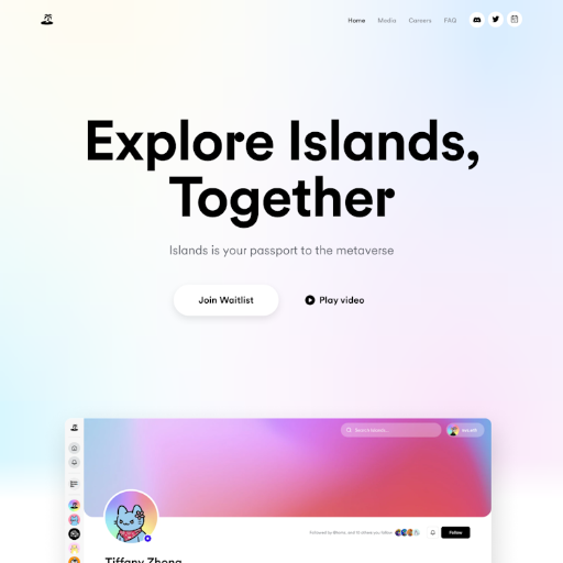 Islands  Landing Page Design