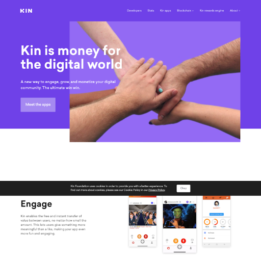 Kin  Landing Page Design