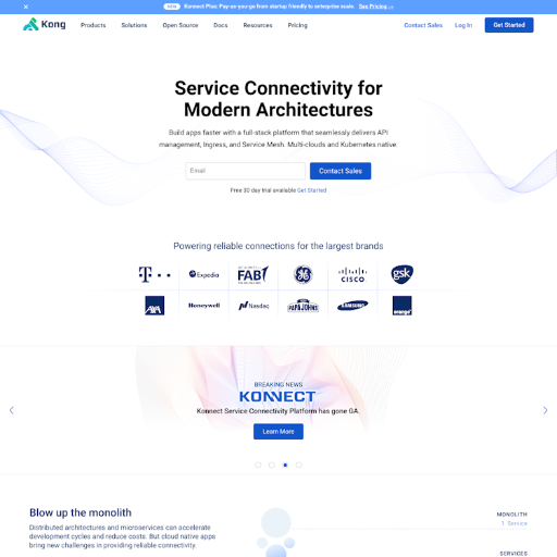 KongHQ  Landing Page Design