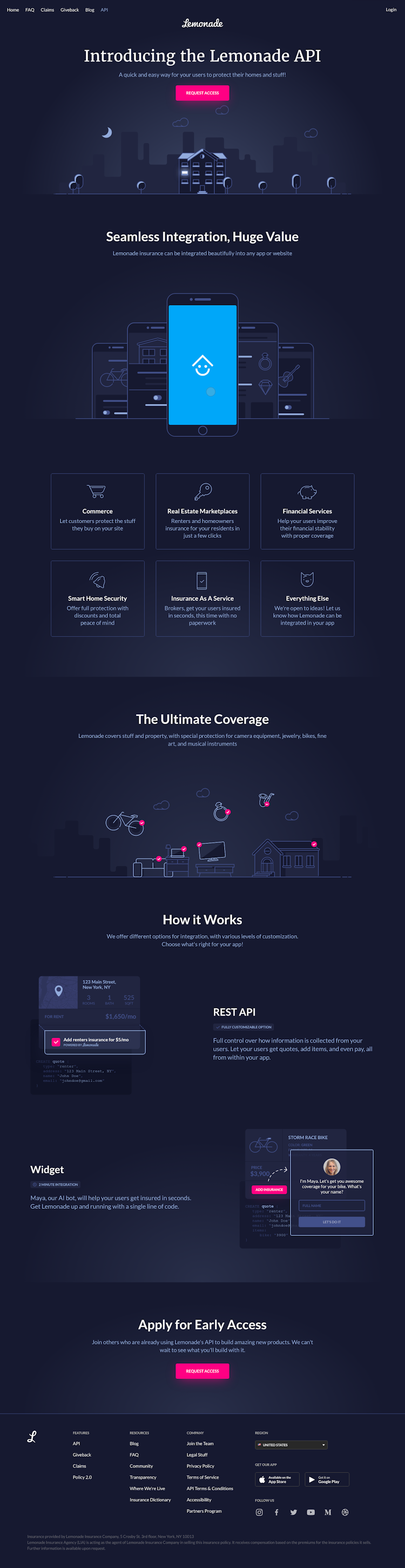 Lemonade  Landing Page Design