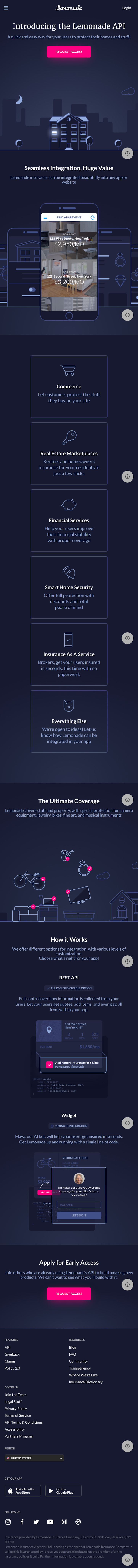 Lemonade  Landing Page Design