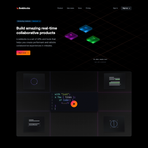 Liveblocks  Landing Page Design