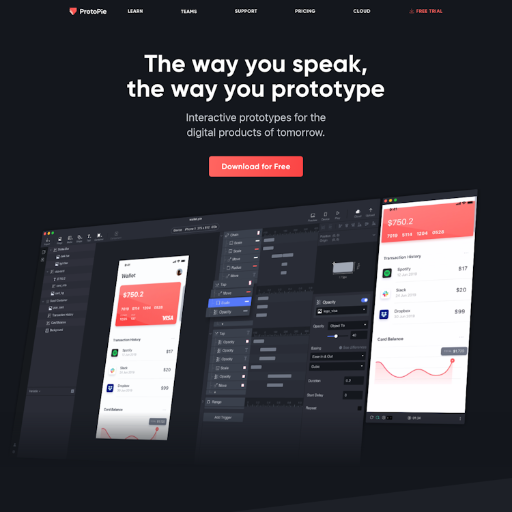 Protopie  Landing Page Design