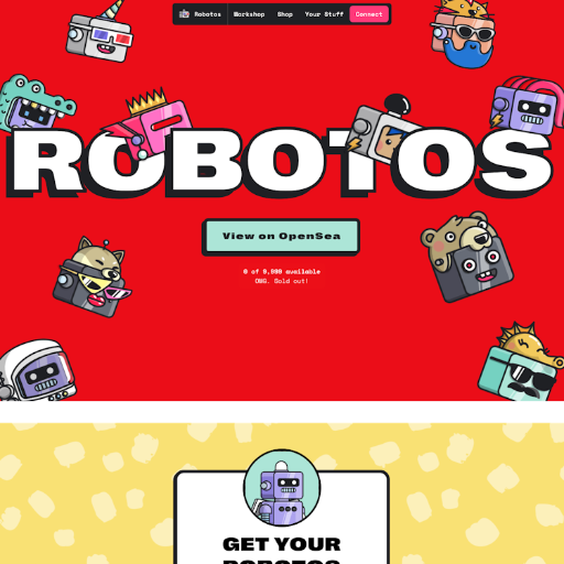 Robotos  Landing Page Design