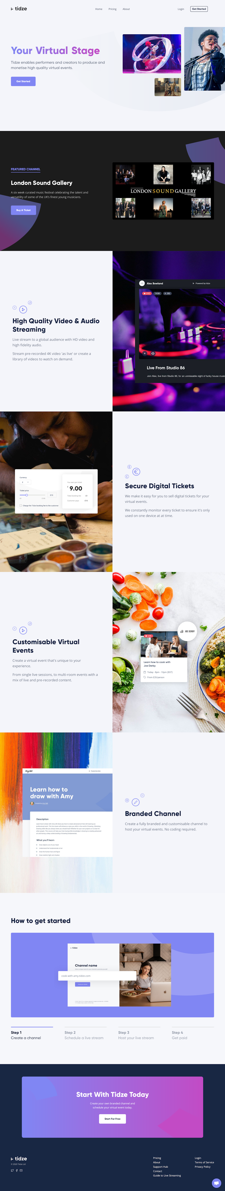 Tidze  Landing Page Design