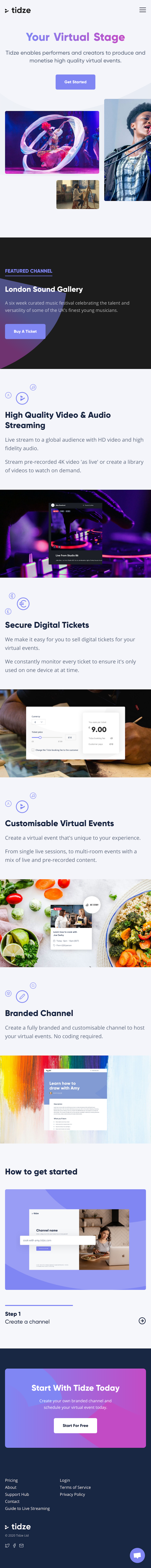 Tidze  Landing Page Design