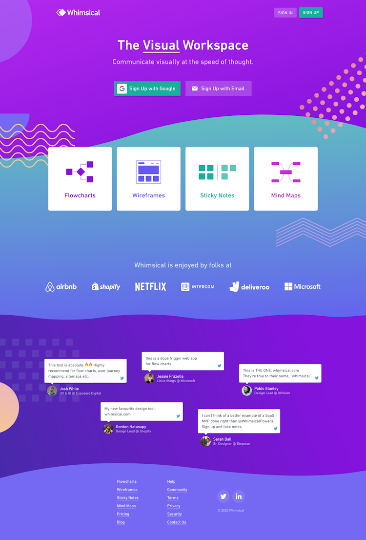 Whimsical  Landing Page Design