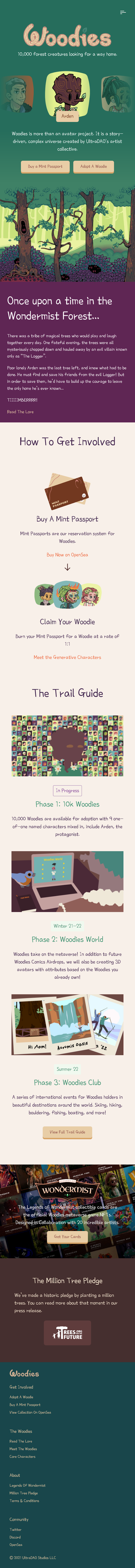 Woodies  Landing Page Design