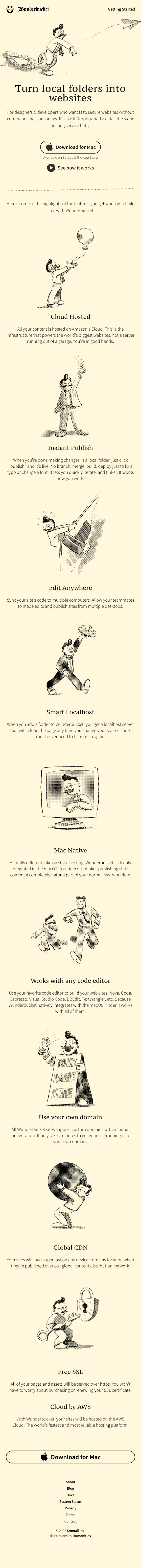 Wunderbucket  Landing Page Design
