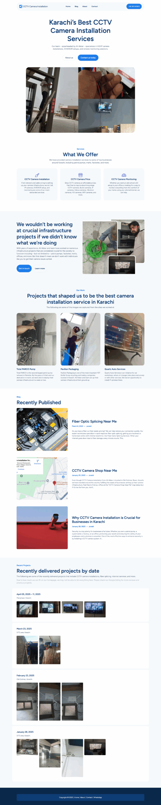 CCTV Landing Page Design