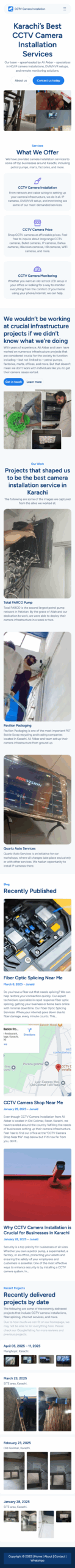 CCTV Landing Page Design