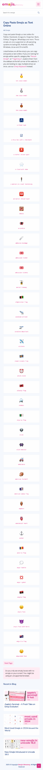 Emojis.Directory Landing Page Design