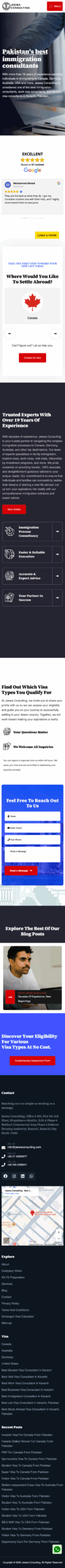 Jeewa Consulting Landing Page Design